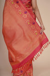 Rani Pure Mulberry Silk Kanjeevaram Meena Border Saree