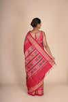 Pink Silk Ikkat Patola Saree