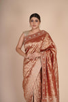 Maroon Pure Mulberry Silk Kanjeevaram Saree
