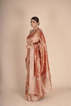 Maroon Pure Mulberry Silk Kanjeevaram Saree