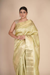 Frosted Mint Pure Mulberry Silk Kanjeevaram Saree