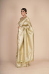 Sage Green Pure Mulberry Silk Kanjeevaram Saree