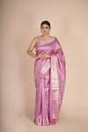 Lilac Kanchi RK Pure Pastel Fancy Brocket Saree