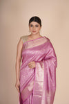 Lilac Kanchi RK Pure Pastel Fancy Brocket Saree