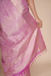 Lilac Kanchi RK Pure Pastel Fancy Brocket Saree