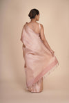 Seashell Pink Pure Mulberry Silk Kanjeevaram Saree