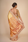 Red Gold Pure Mulberry Silk Tissue Saree