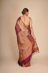 Deep Purple Pure Mulberry Silk Kanjeevaram Saree