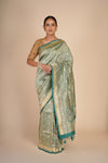 Green Banarasi Katan Silk Saree