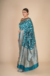 Banarasi Katan Silk Floral Jaal Saree