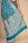 Banarasi Katan Silk Floral Jaal Saree