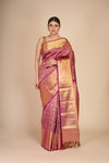 Medium Orchid Pure Mulberry Silk Kanjeevaram Saree