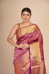 Medium Orchid Pure Mulberry Silk Kanjeevaram Saree