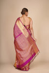 Medium Orchid Pure Mulberry Silk Kanjeevaram Saree