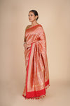 Red Banarasi Katan Silk Saree