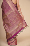 Pure Silk Purple Kanjeevaram Jaal Saree