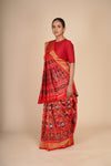 Multi Color Ktn Ikkat Patola Saree