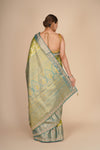 Lime Moss Pure Silk Kanjeevaram Saree