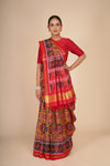 Mustard Pure Silk Single Ikat Patola Saree