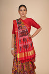 Mustard Pure Silk Single Ikat Patola Saree