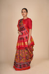 Mustard Pure Silk Single Ikat Patola Saree