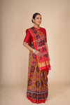Mustard Pure Silk Single Ikat Patola Saree