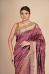 Deep Purple Silk Kanjeevaram Saree