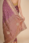 Deep Purple Silk Kanjeevaram Saree